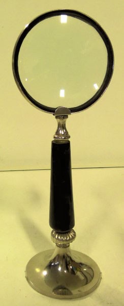 Desktop Handheld Magnifying Glass on Pedestal for sale on heinventures.ca