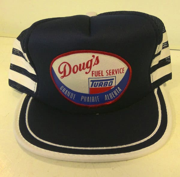 Doug's Fuel Service Turbo Black & White Snapback Hat for sale