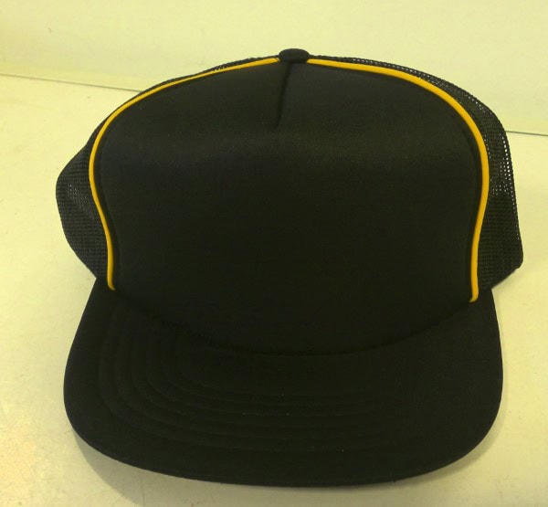 Vintage Black and Yellow Snapback Hat (unbranded NOS) for sale