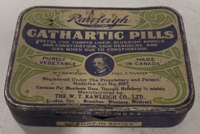 Rawleigh Cathartic Pills Tin for sale on heinventures.ca