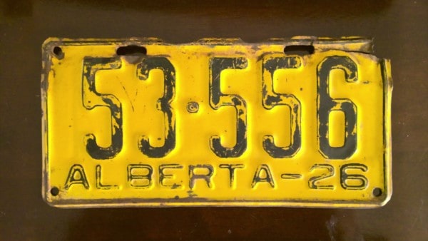 1926 Alberta License Plate for sale