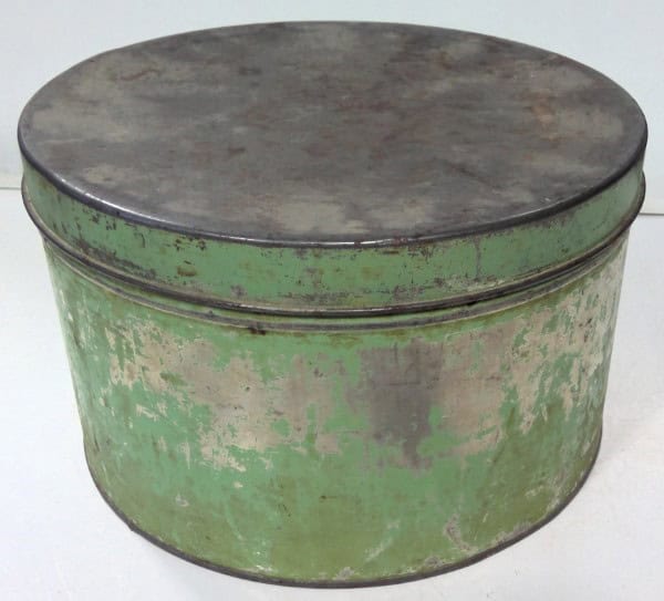 Vintage Round Flour Tin or Pantry Cannister available on heinventures.ca