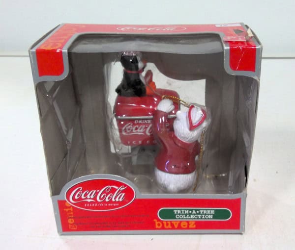 Coca-Cola Bear and Penguin Fountain Cooler from Trim A Tree Collection of Ornaments for sale on heinventures.ca