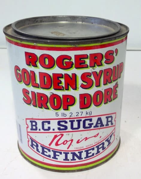 Vintage 5 LB Rogers' Golden Syrup Tin for sale