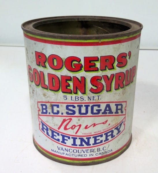 Vintage 5 LB Rogers' Golden Syrup Tin for sale