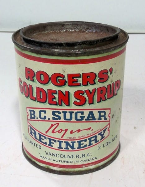 Vintage 2 LB Rogers' Golden Syrup Tin (Old Factory Smoke Version) for sale