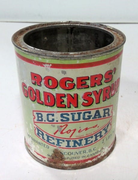 Vintage 2 LB Rogers' Golden Syrup Tin (Old Factory Smoke Version) for sale