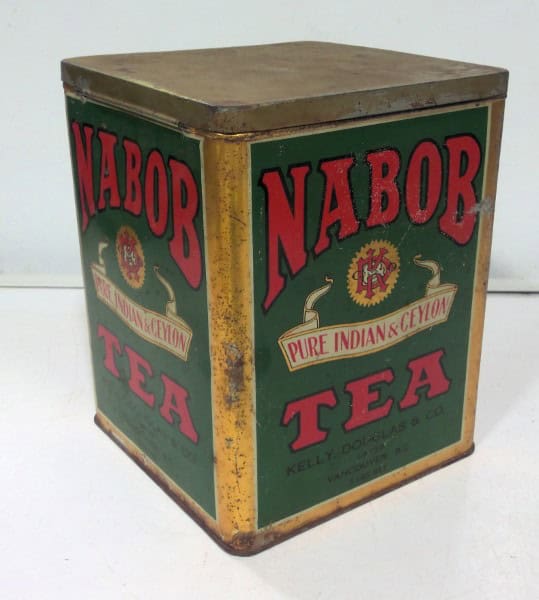 Nabob Tea Kelly, Douglas & Co. Vancouver B.C. 3 LB Tin for sale