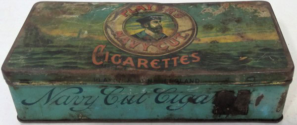 Player's Navy Cut Cigarettes Rectangular Tin for sale on heinventures.ca