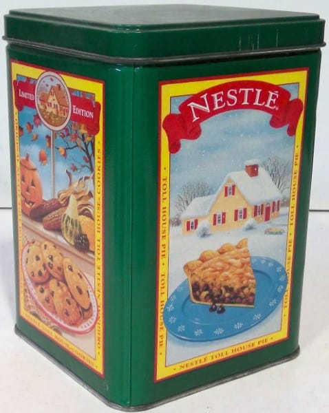 Green Nestle Toll House Tin for sale on heinventures.ca