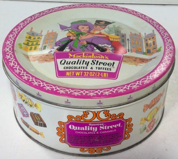 Mackintosh's Quality Street Chocolates and Toffees Round Tin for sale on heinventures.ca