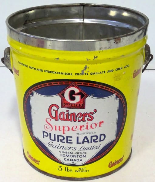 Gainers’ Superior Pure Lard 3 lb Tin available on heinventures.ca