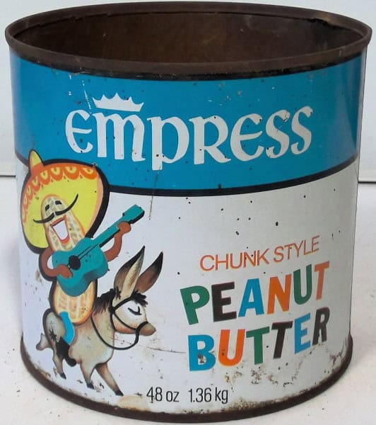 Empress Brand Peanut Butter Tin for sale on heinventures.ca