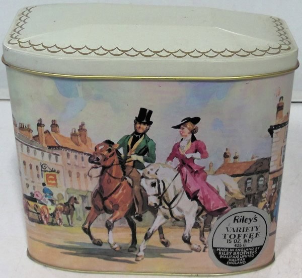 Riley's Variety Toffee Tin for sale on Hein Ventures' online store