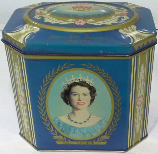 Coronation Souvenir Biscuit Tin for sale on heinventures.ca