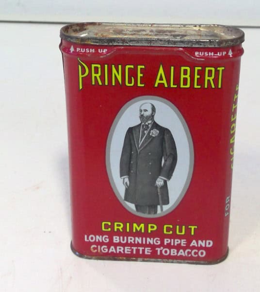 Vintage Prince Albert Crimp Cut Tobacco Pocket Tin for sale