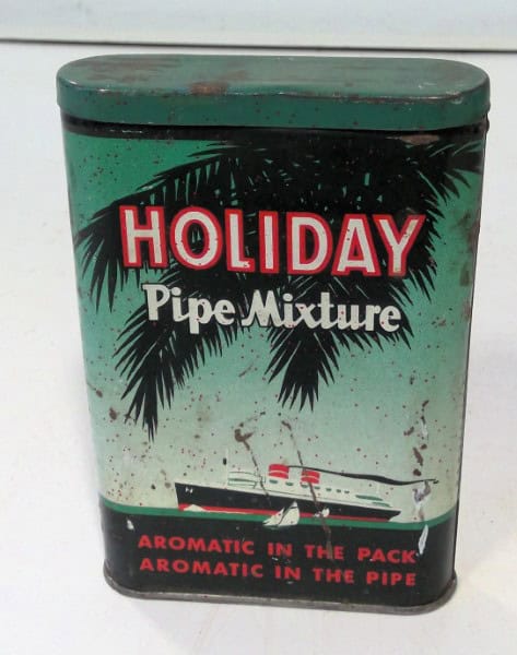 Vintage Holiday Pipe Mixture Pocket Tobacco Tin for sale