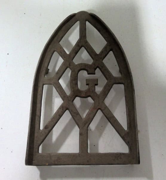 Antique Smart Brockville Cast Iron Trivet for sale