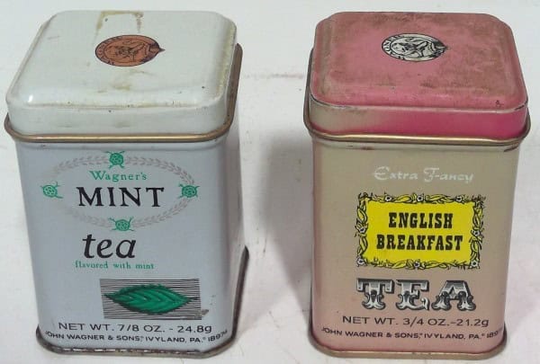 Vintage Wagner's Tea Tins Lot of Two for sale on heinventures.ca