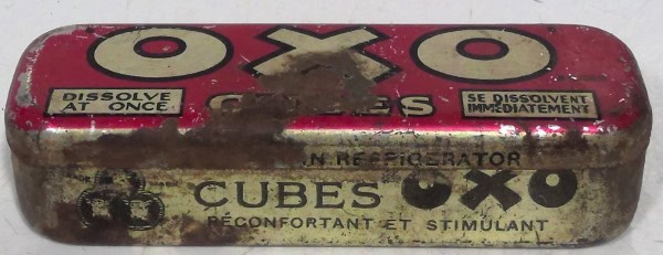 Vintage OXO Cubes Tin for sale on heinventures.ca