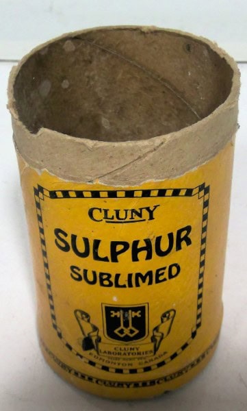 Cluny Sulphur Sublimed Paper Tin for sale on heinventures.ca