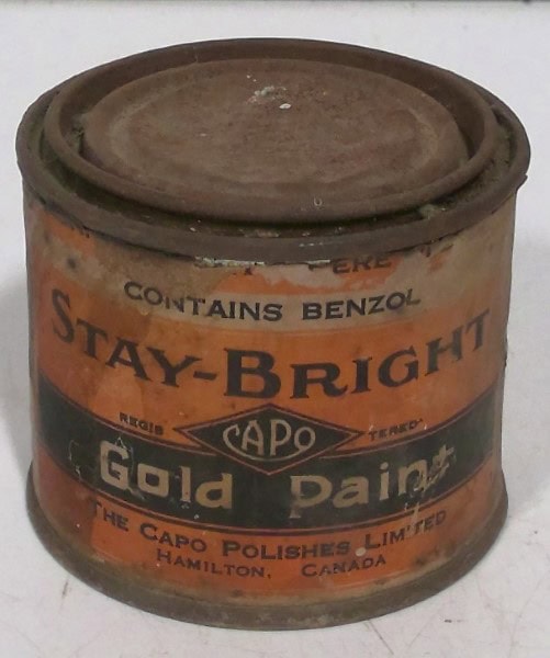 Stay-Bright Gold Paint Tin for sale on heinventures.ca