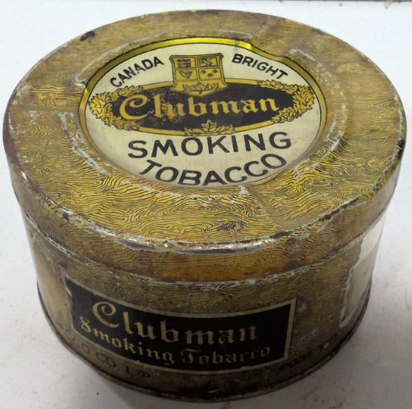 Clubman Smoking Tobacco Tin for sale on heinventures.ca online antique and collectibles store