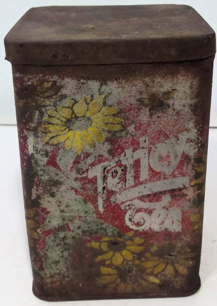 Early 1900s Tetley Tea Tin for sale on heinventures.ca