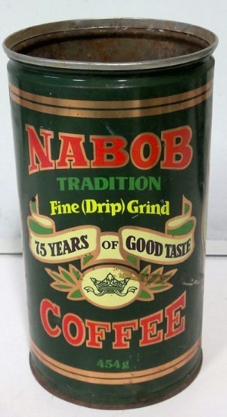 Green Nabob Fine (Drip) Grind Coffee Tin for sale on heinventures.ca