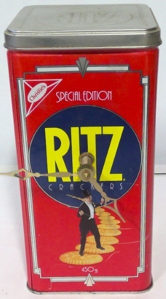 Ritz Cracker Collectible Clock Tin for sale on heinventures.ca