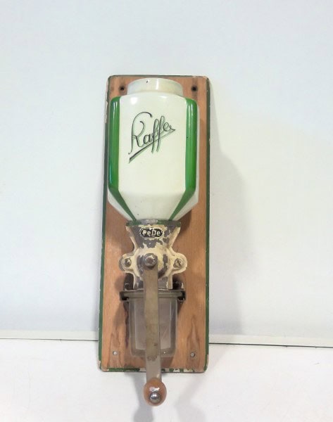 Antique Pede Wall Mount Coffee Grinder for sale