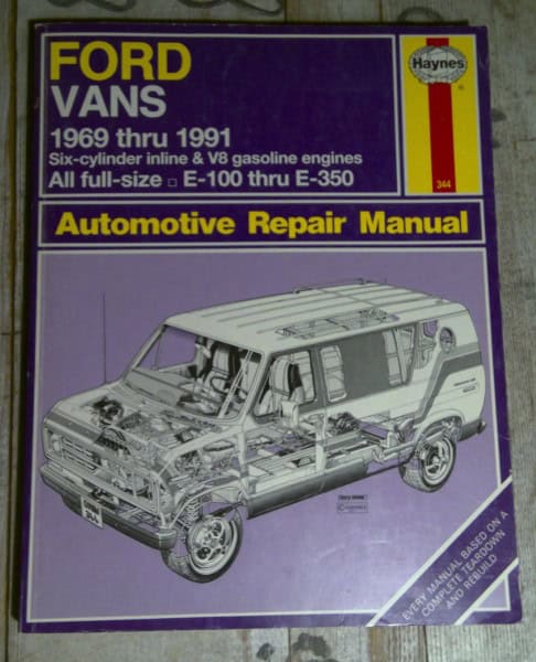 Haynes Manual Ford Vans 1969 thru 1991 E100 thru E350 for sale