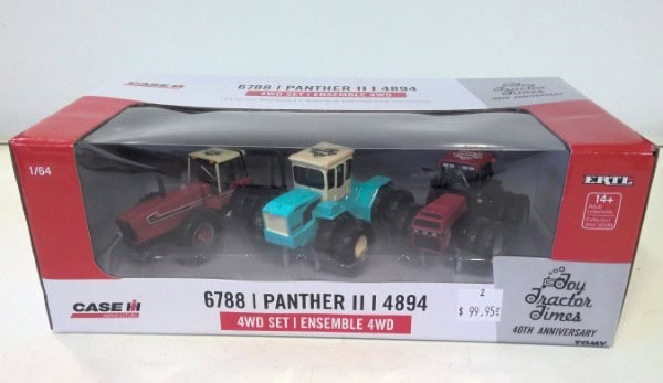 2023 ERTL 1:64 Toy Tractor Times International Case 6788 4894 Panther Set for sale