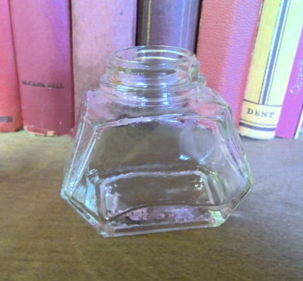 Antique Waterman's 2OZ. Glass Ink Bottle for sale