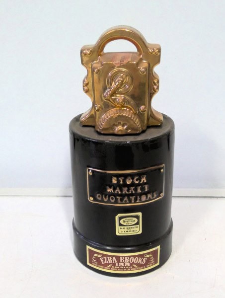 Stock Market Quotations Ezra Brooks Vintage Liquor Decanter for sale