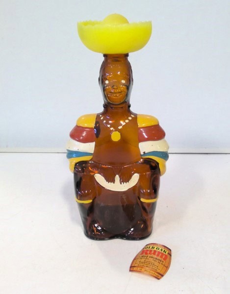 Vintage Old Oak Rum Limbo Drummer Bottle. for sale