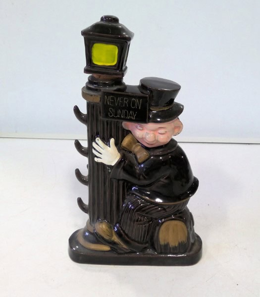 Vintage Hobo "Never on Sunday" Ceramic Decanter for sale