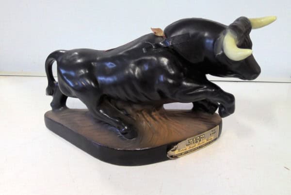 Vintage James Beam 1981 # 145 Black Bull Decanter Bottle for sale