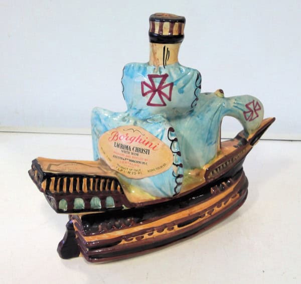 Vintage Borghini Lacrima Christi White Wine Bottle Decanter for sale