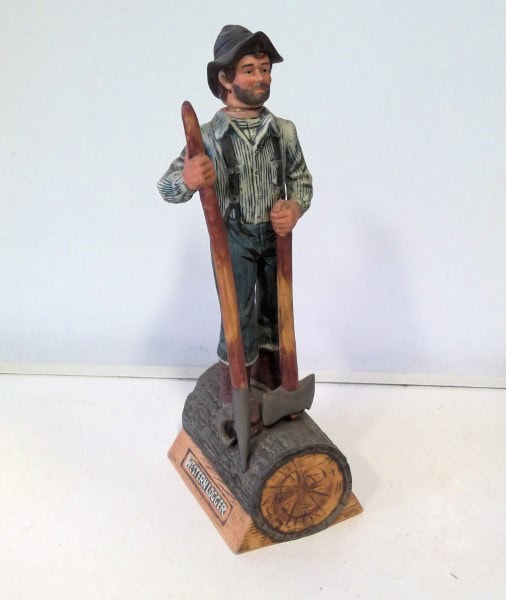 Vintage 1980 Old Commonwealth Western Logger Decanter Bottle for sale