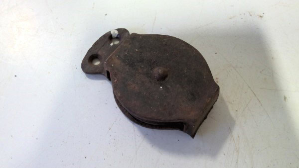 Antique Cast Iron Wall Side Mount Pulley for sale