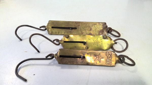 Lot of 3 Antique PS&W Hanging Scales for sale