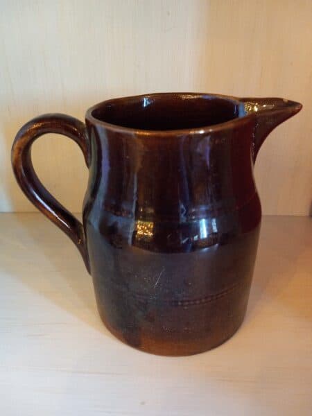 Brown Pottery Pitcher for sale on heinventures.ca