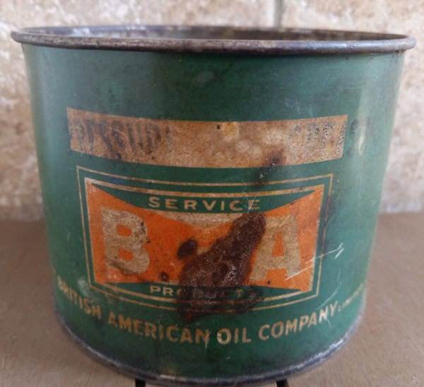 Green B/A Oil Tin for sale on Hein Ventures' Online Store