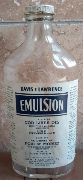 Davis & Lawrence Emulsion Clear Glass Bottle for sale on heinventures.ca