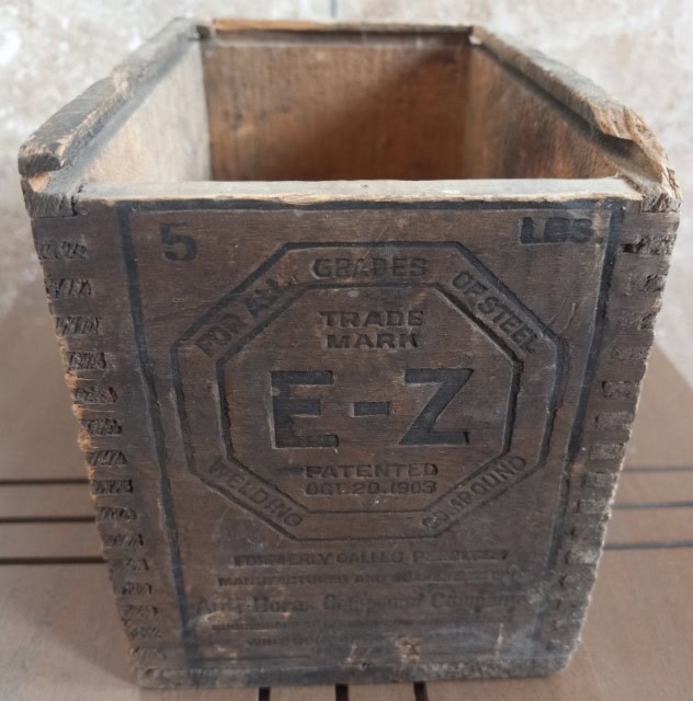 Old, Small E-Z Wooden Shipping Box for sale on heinventures.ca