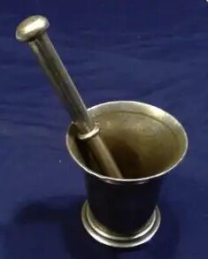 Heavy Antique Pharmacy Pill Crusher Mortar and Pestle for sale on heinventures.ca