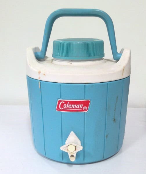 Vintage 1971 Coleman Blue and White Water Cooler Jug for sale