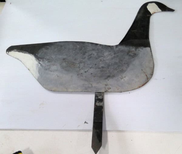 Vintage Collapsible Tin Silhouette Goose Decoy for sale