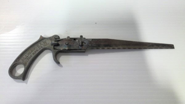 Vintage Allway Saw Ultra MFG. Co. NYC. Pistol Grip Hand Saw for sale